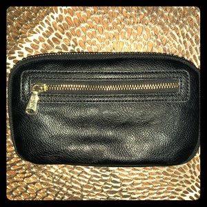 Black Leather Clutch Wallet